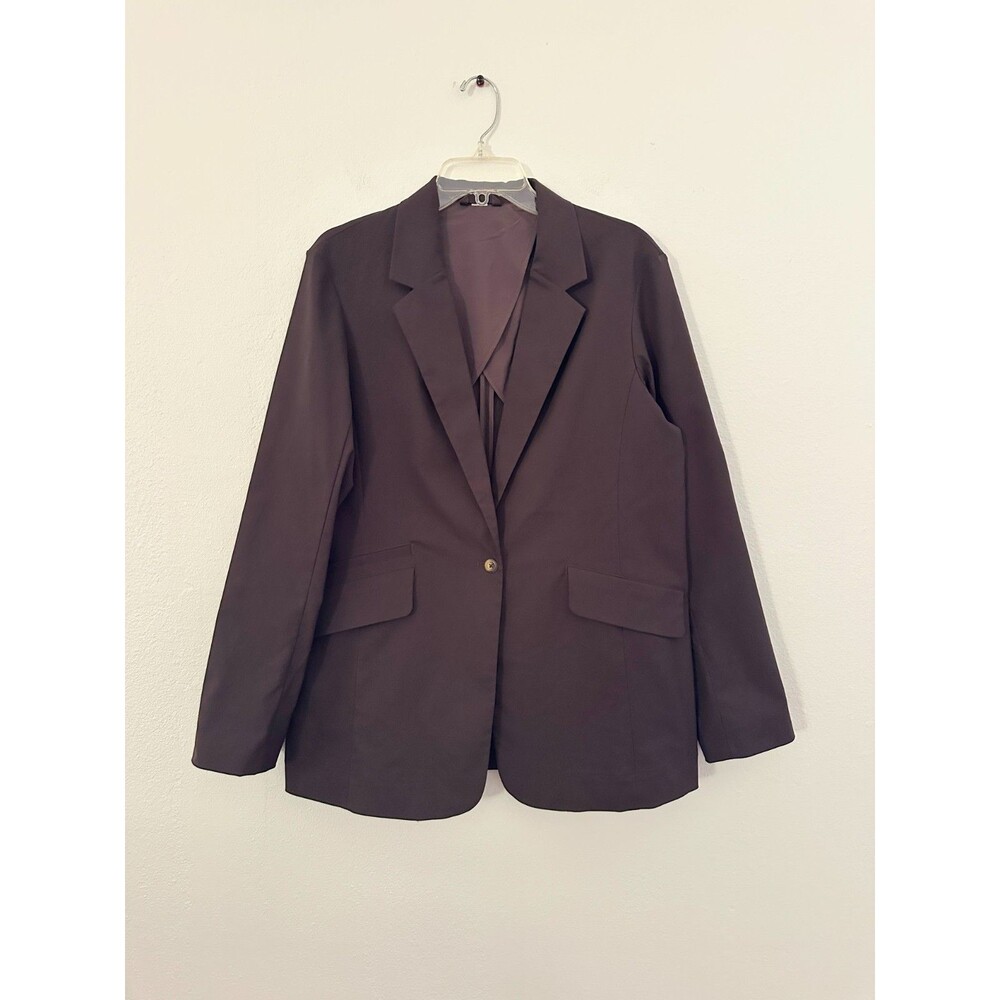 Lululemon Relaxed Fit Twill Blazer Jacket Espresso Brown Career Women's Medium